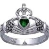 Jeweled Irish Claddagh with Marcasite Ring
