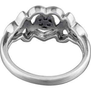 Silver Triquetra Heart Ring