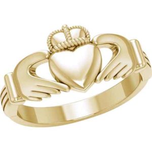 Irish Claddagh Gold Vermeil Ring