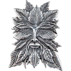 White Bronze Green Man Pendant