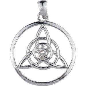 White Bronze Druid Amulet Pendant