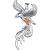 White Bronze Flying Phoenix Pendant