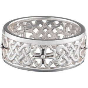 Celtic Knotwork Lucky Clover Ring