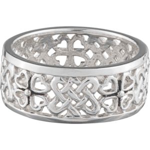 Celtic Knotwork Lucky Clover Ring