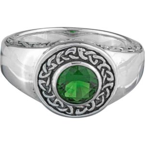 Celtic Knot Round Gem Ring