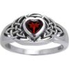Celtic Heart Gem Knotwork Ring