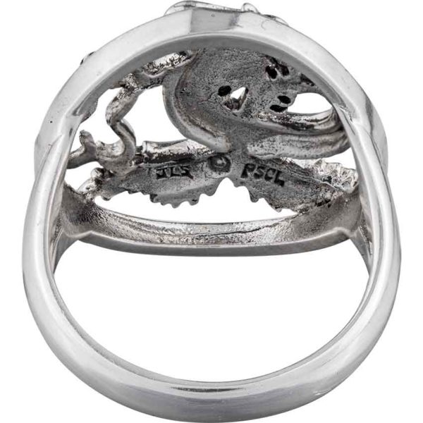 White Bronze Dark Waters Mermaid Ring