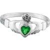 Celtic Claddagh Birthstone Ring