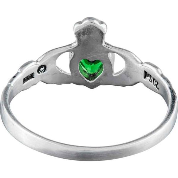 Celtic Claddagh Birthstone Ring