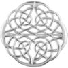 White Bronze Celtic Eternal Knot Brooch