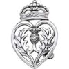 Crowned Scottish Thistle Brooch