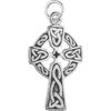 White Bronze Celtic Cross Charm