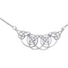 White Bronze Celtic Spiral Knot Necklace