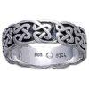 White Bronze Twisted Celtic Knot Band