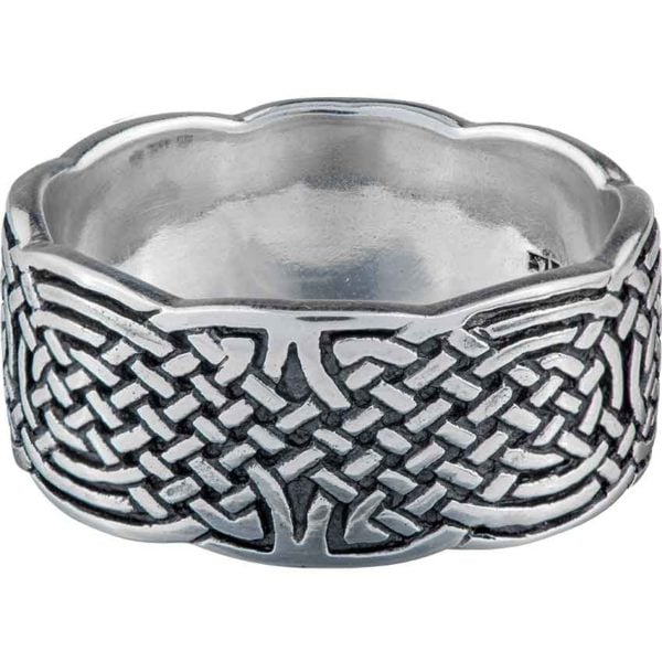 White Bronze Eternal Knot Band