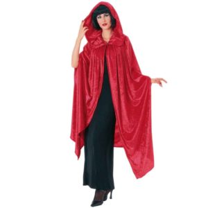 Gothic Red Velvet Cloak