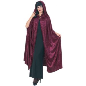 Gothic Burgundy Velvet Cloak
