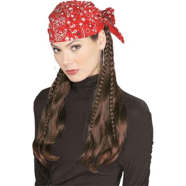 Ladies Fancy Pirate Wig with Wrap
