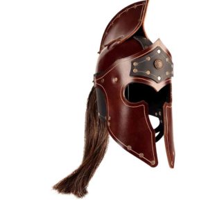 Praetorian Leather Crest Helm