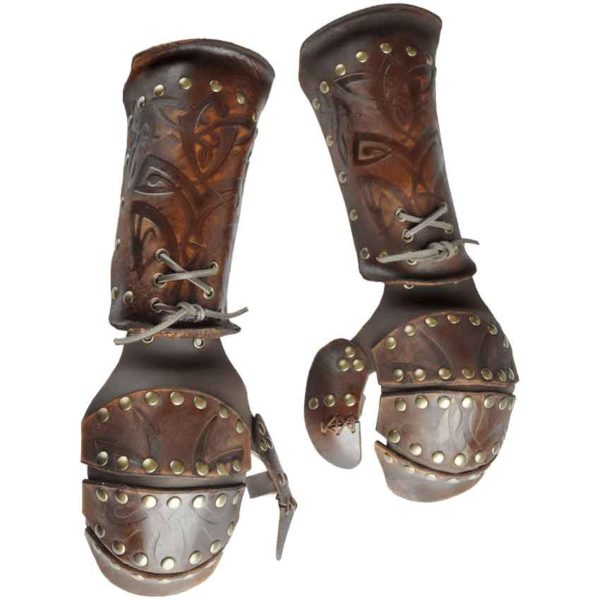 Odomar Viking Leather Gauntlets