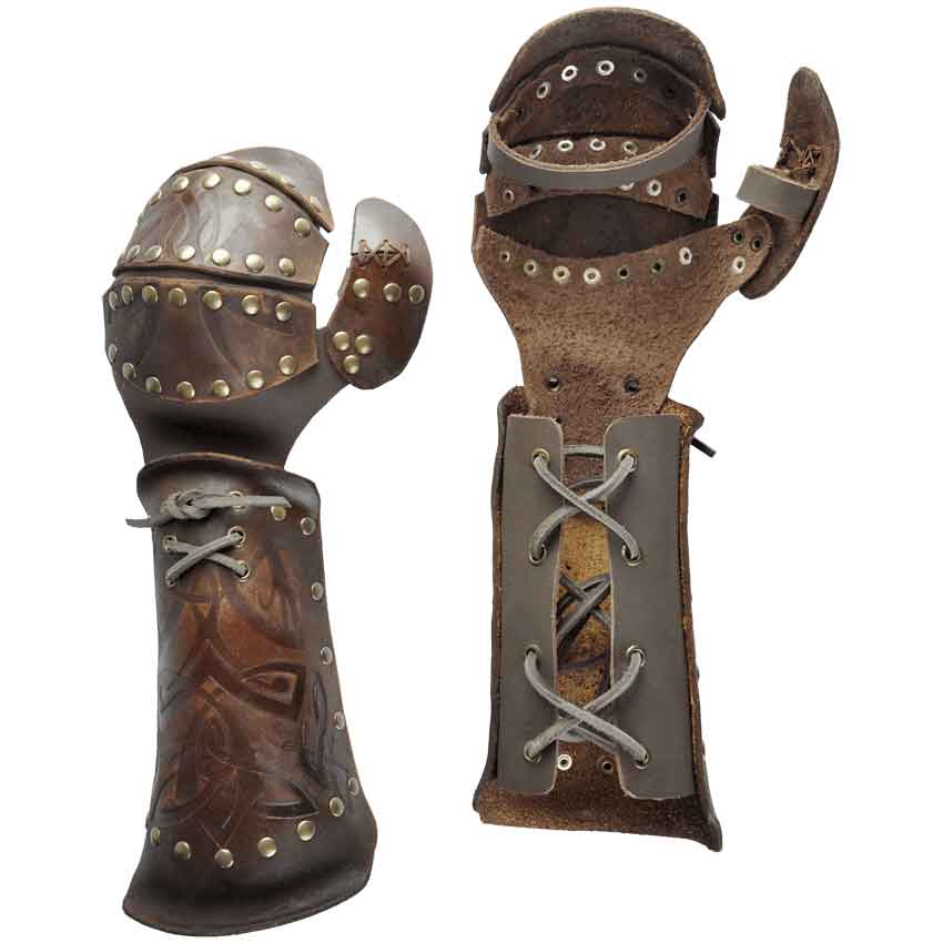 Odomar Viking Leather Gauntlets