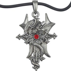 Dragon Gothic Cross Necklace