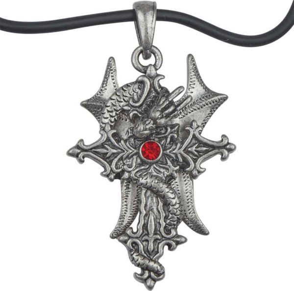 Dragon Gothic Cross Necklace
