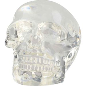 Small Translucent Skull Statue