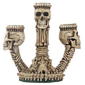 Triple Skull Candle Holder