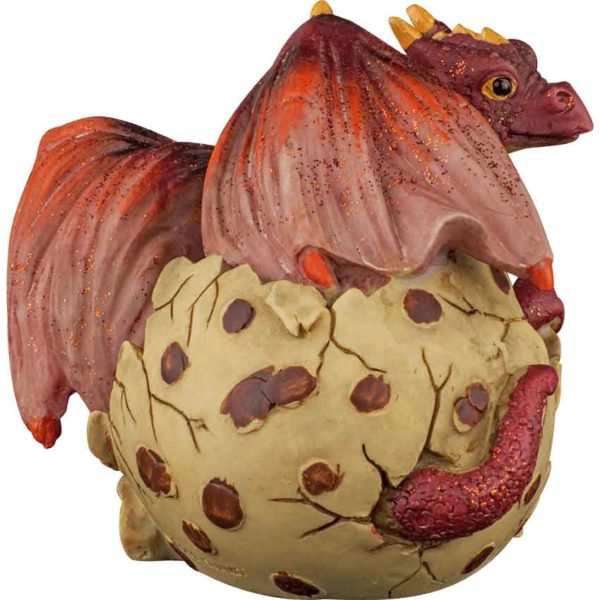 Red Dragon Hatching Statue
