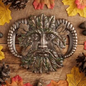 Fall Greenman Wall Plaque