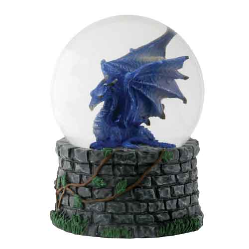 Midnight Dragon Water Globe