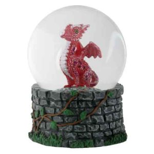 Red Baby Dragon Water Globe