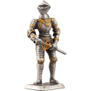 Gilded English Knight Statue