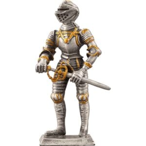 Gilded English Knight Statue