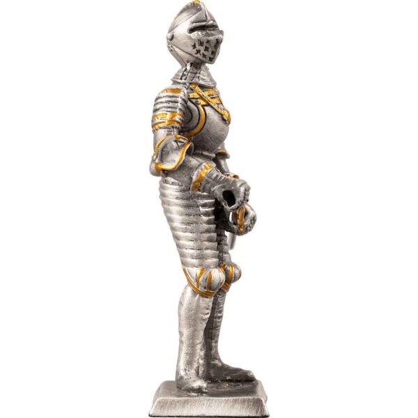 Gilded English Knight Statue