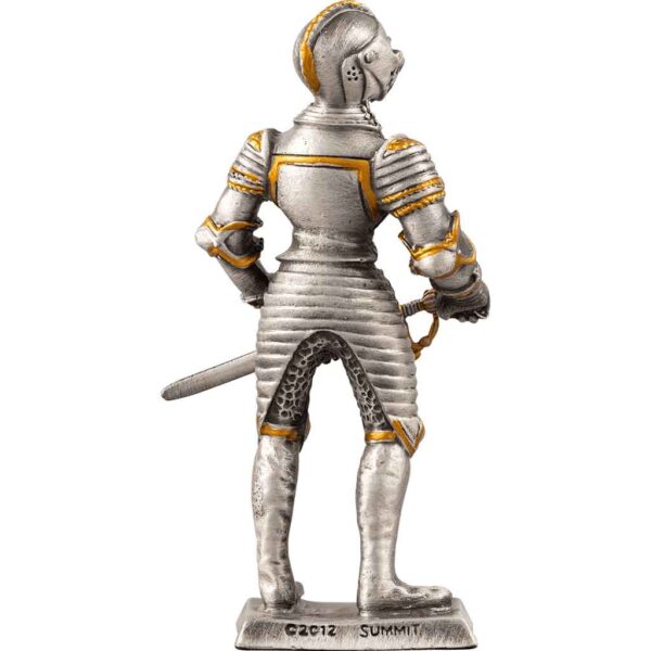 Gilded English Knight Statue