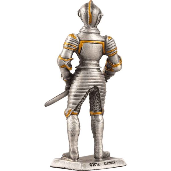 Gilded English Knight Statue