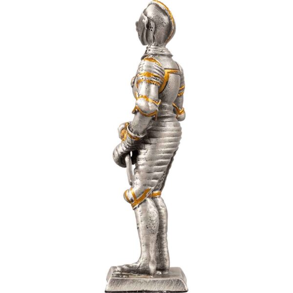 Gilded English Knight Statue