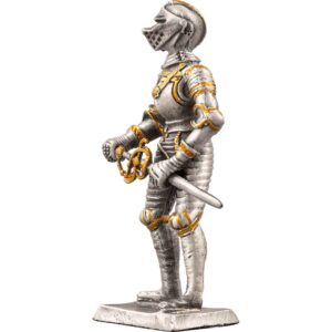 Gilded English Knight Statue