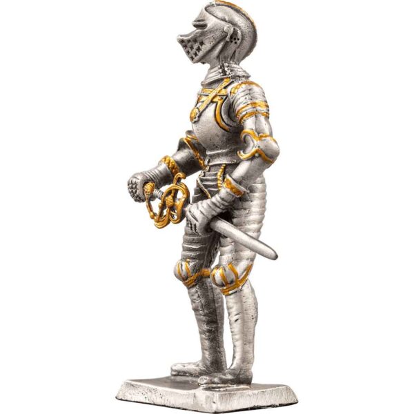 Gilded English Knight Statue