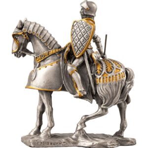 French Knight on Horseback Statue