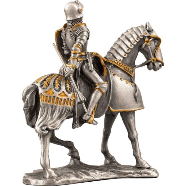 French Knight on Horseback Statue