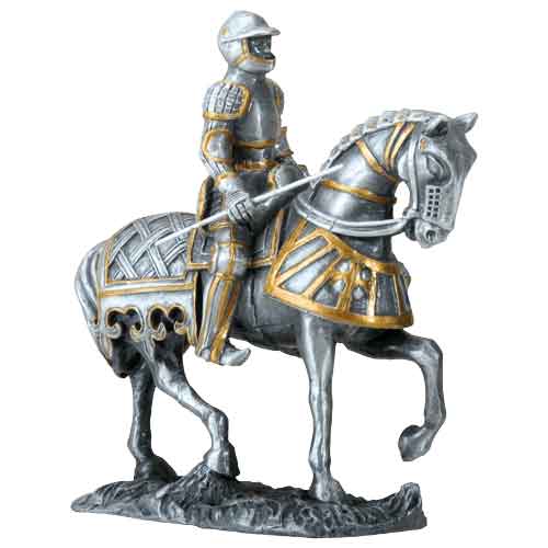 German Knight on Horseback Statue
