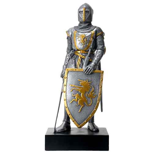 French Unicorn Knight Statue