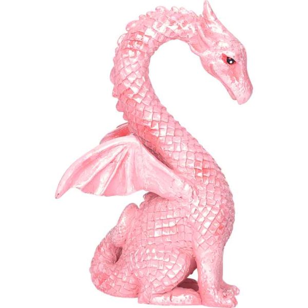 Pink Heart Dragon Statue