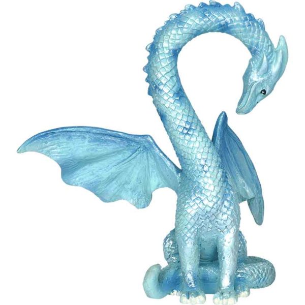 Blue Heart Dragon Statue
