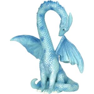 Blue Heart Dragon Statue