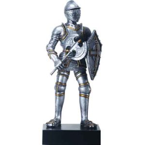 Medieval Knight with Axe Statue