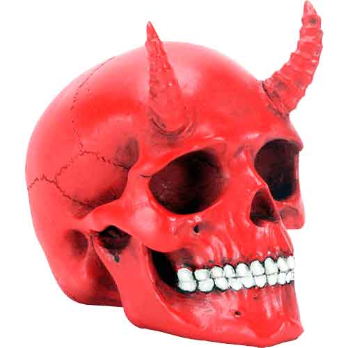 Red Demon Skull Head